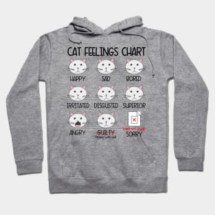 Cat Feelings Chart Hoodie